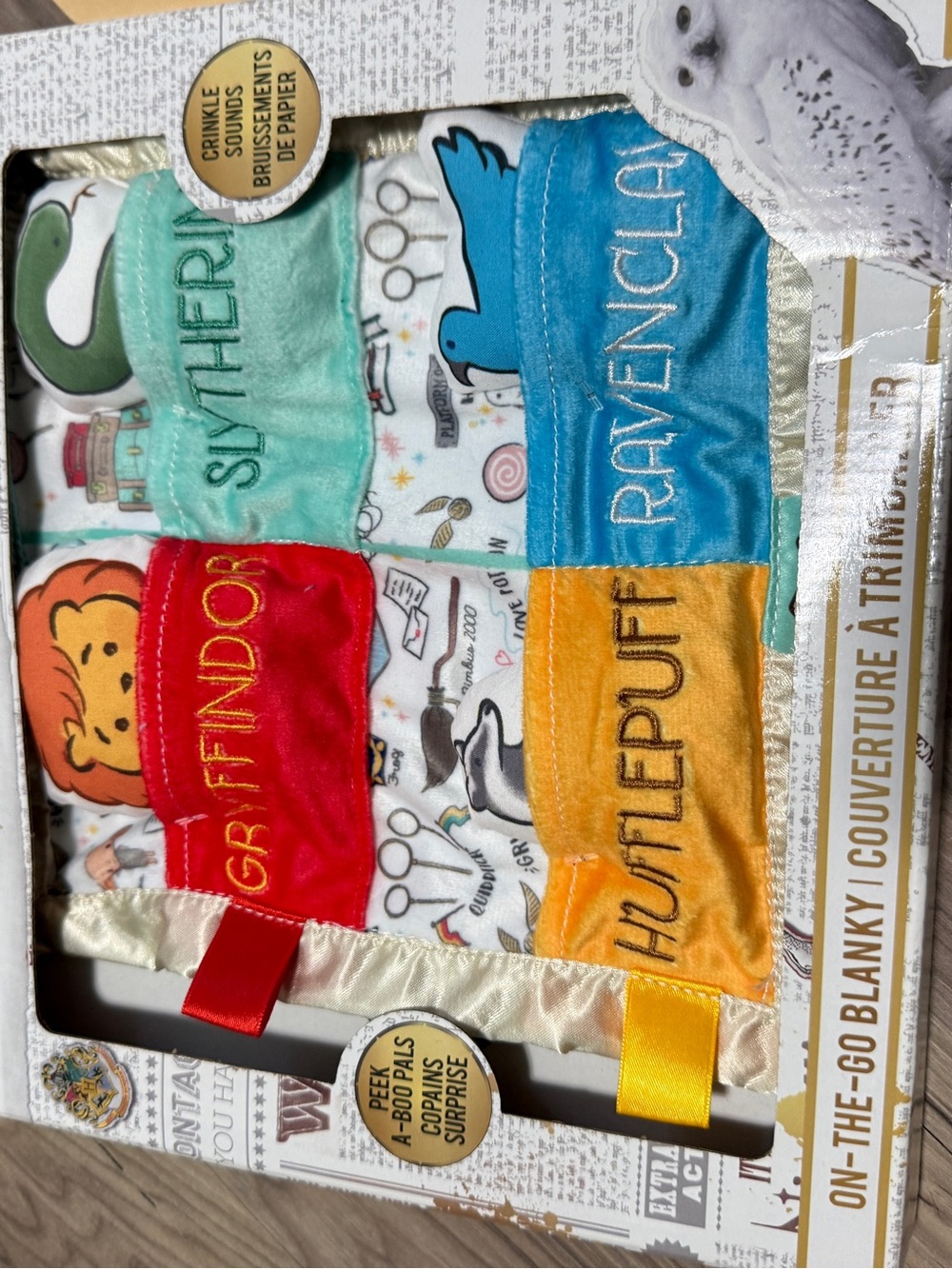 Harry Potter Houses On-The-Go Baby Blanky - Red, Blue, Yellow, Green